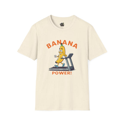 Banana Power t-shirt: Funny Fruit Workout Tee Natural