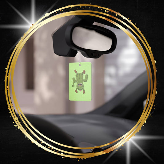 Shocked Upside-down Cactus Car Air Freshener -  Power Car Freshener: Fresh Scent, Long-Lasting Fragrance, Funny Design