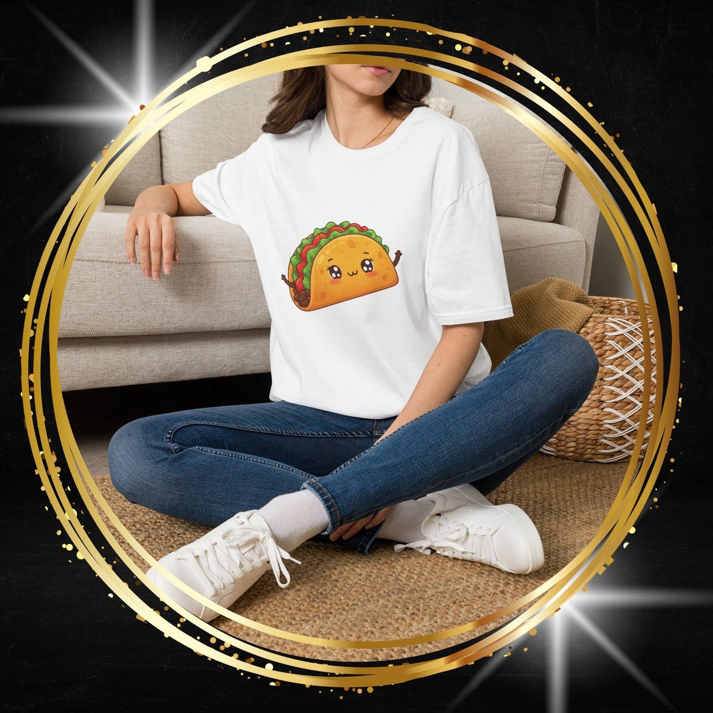 The Shell-Shocked Sweetheart – Happy Taco Geometric Tee