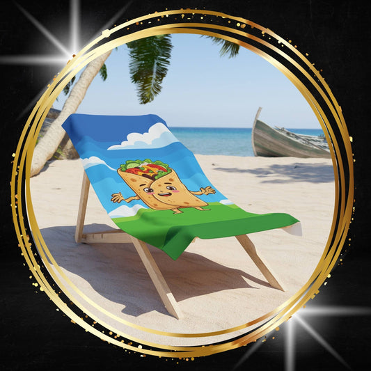 Burrito Buddy Beach Towel | Oversized Foodie Towel