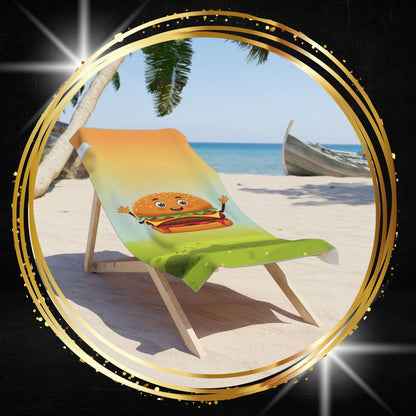 Hamburger Beach Towel | Fun Street Food Picnic Gear