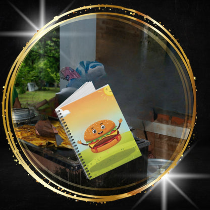 Hamburger Spiral Notebook | Fun Fast Food Stationery