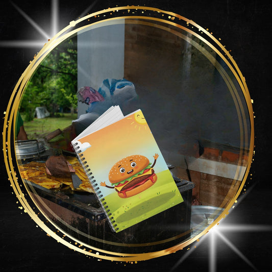 Hamburger Spiral Notebook | Fun Fast Food Stationery