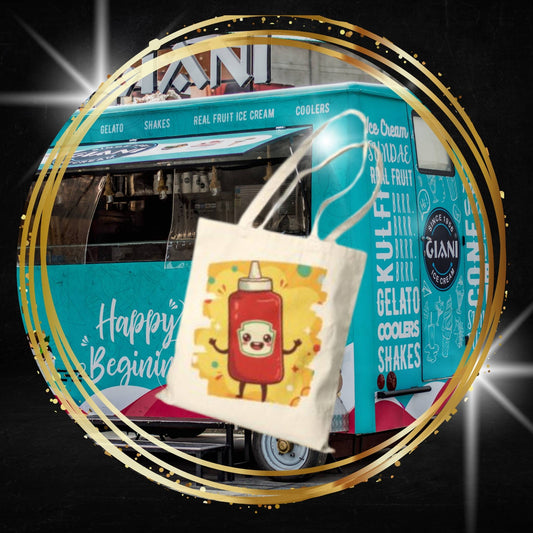 The Crimson Splash – Happy Ketchup Confetti Tote