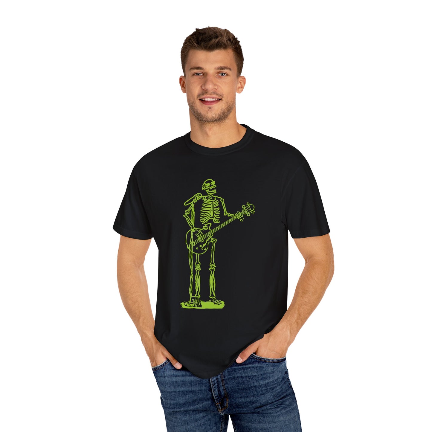 The Frontman from Beyond | Skeleton Fluo Singer Guitarist Unisex T-Shirt