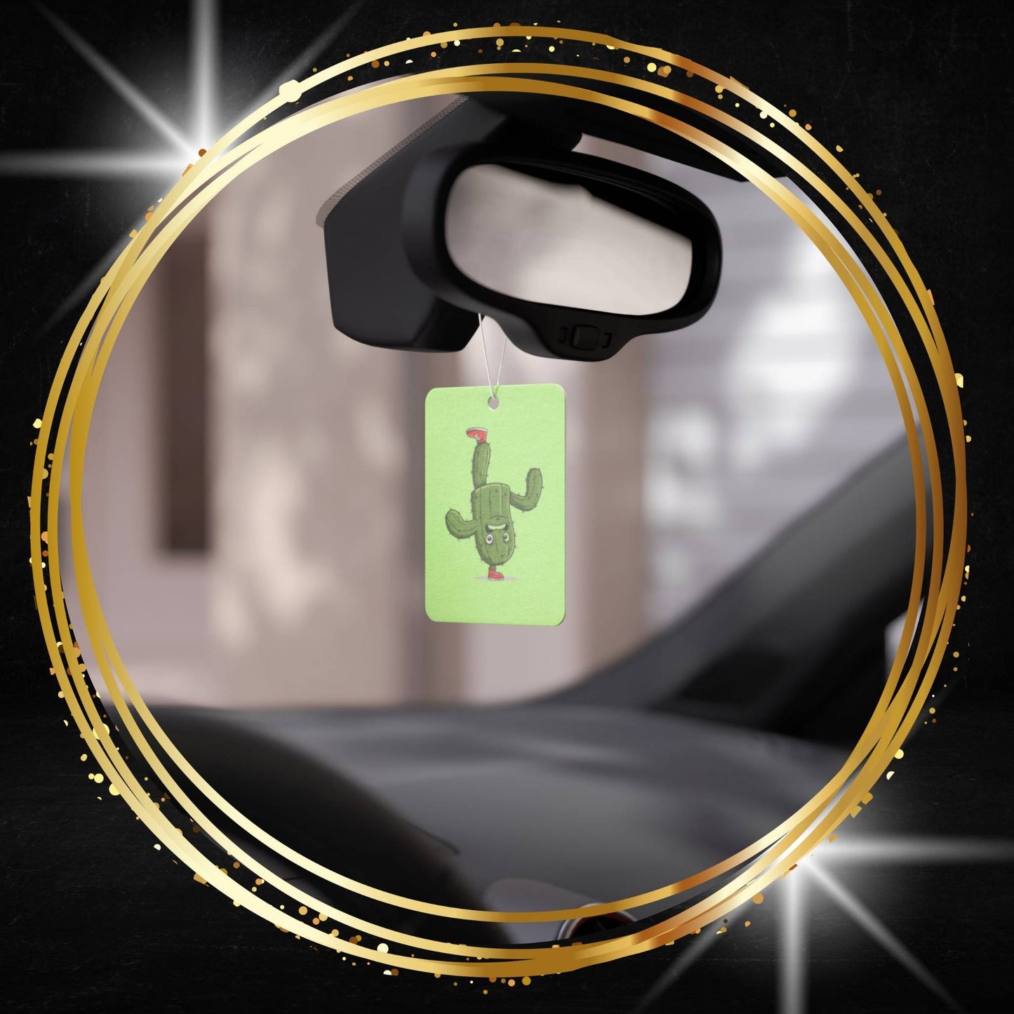 Upside-down on a foot  Cactus Car Air Freshener -  Power Car Freshener: Fresh Scent, Long-Lasting Fragrance, Funny Design