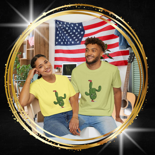 Upside-Down Cactus T-Shirt: Fun & Quirky Organic Cotton Tee | Cactus Mania Collection