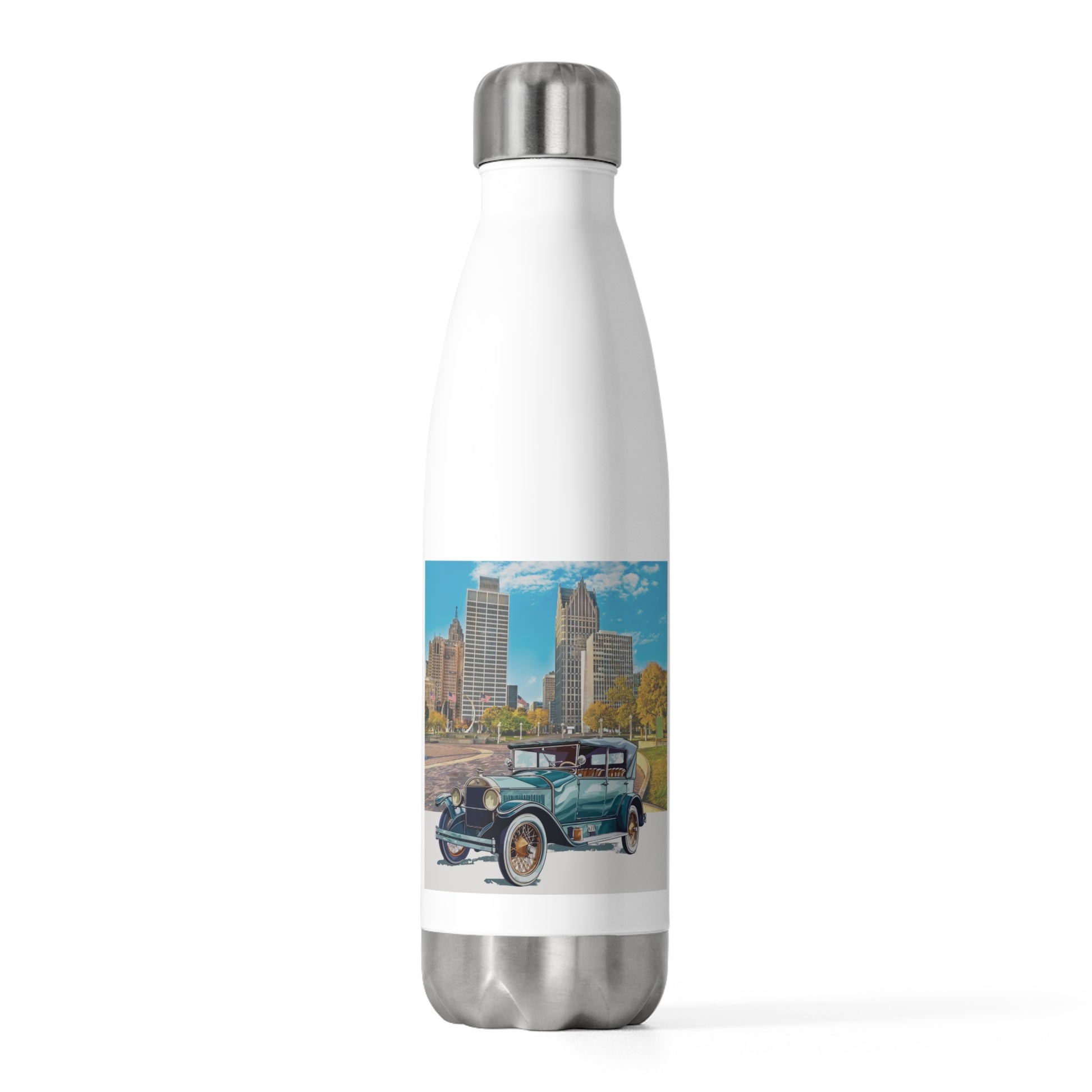 Ford T design on White water bottle 