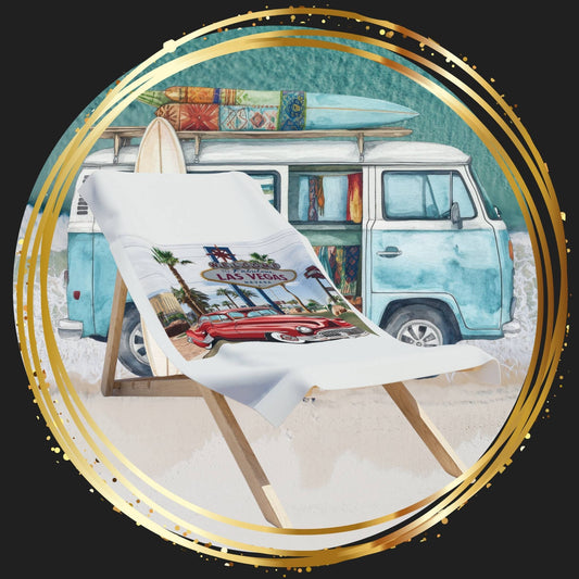 Buick 1950s" Vintage Beach Towel: Relive the American Dream on the Sand