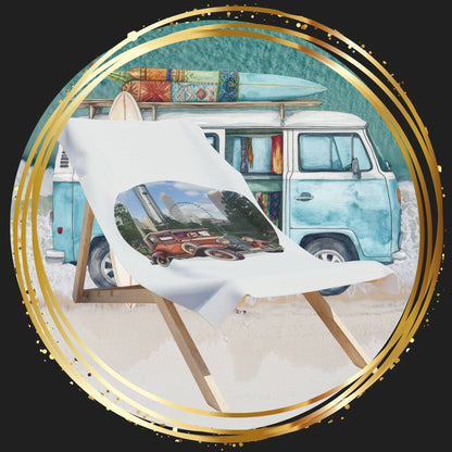 Buick Doctor Coupe Beach Towel: Relive 30s Cinema Charm & Classic Cars