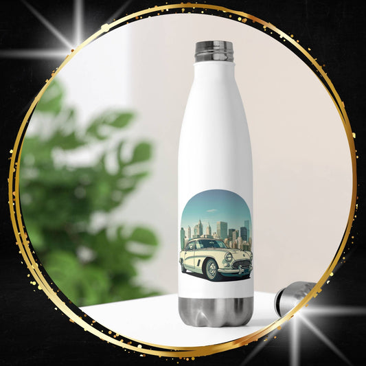 Chevrolet Corvette Vintage Water Bottle - Iconic Stainless Steel for 50s Car Lovers