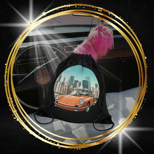 Vintage Porsche 911 Drawstring Bag - Classic Car Sackpack