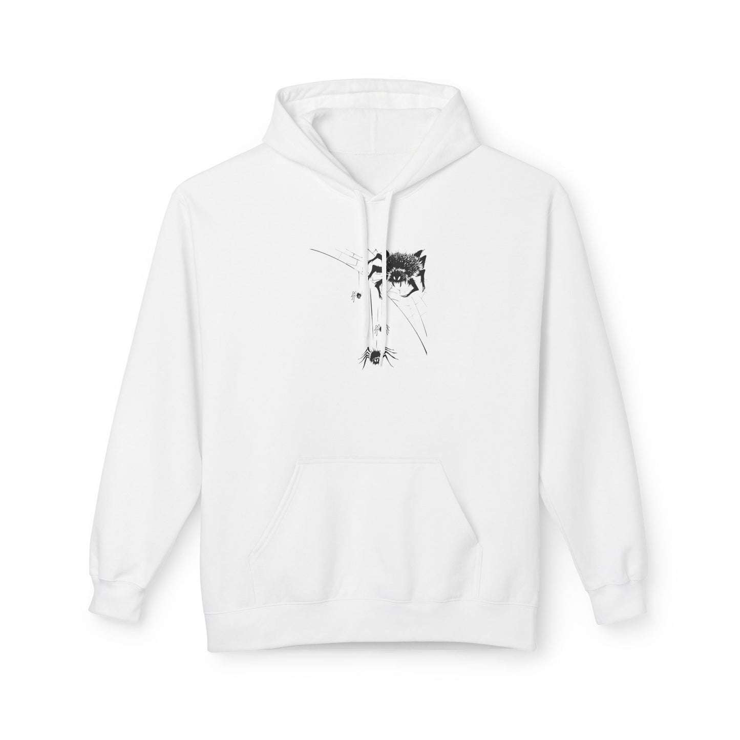 Caught in the Web: The Halloween Spiders Unisex Hoodie White