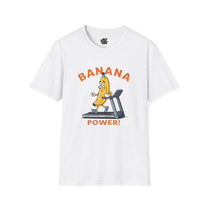 Banana Power t-shirt: Funny Fruit Workout Tee White