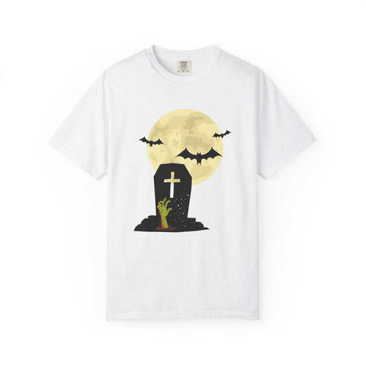 Halloween Cemetery Unisex T-Shirt | Spooky Graveyard Tee White
