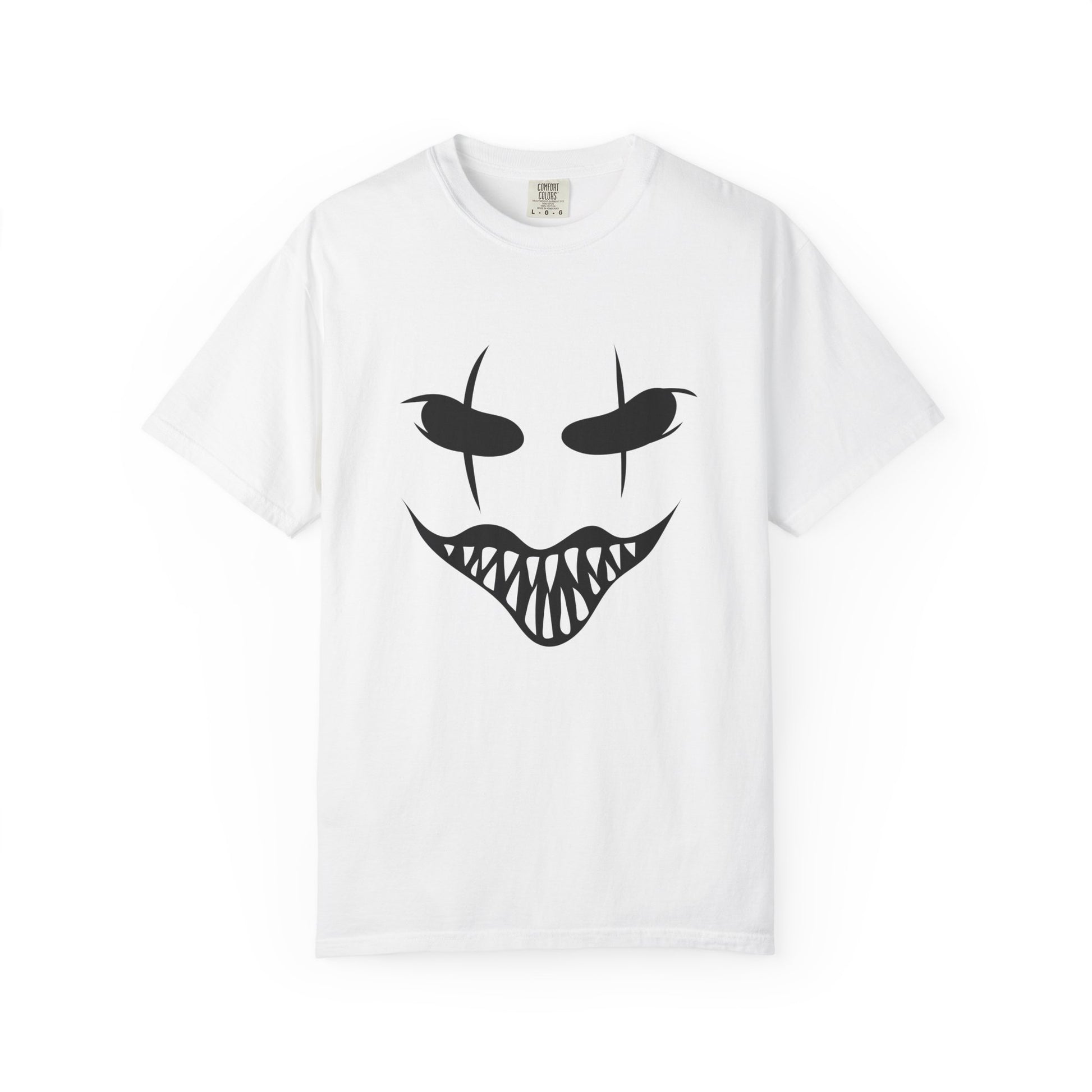 Halloween Mask Unisex T-Shirt | Spooky Grin Tee White