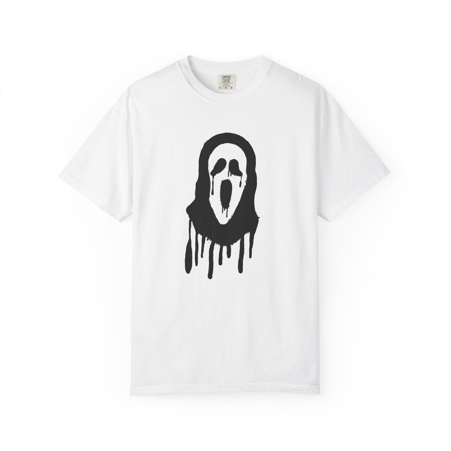 Halloween Scream Unisex T-Shirt | Spooky Ghost Mask Tee White